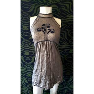 Shimmery gold/bronze mini dress